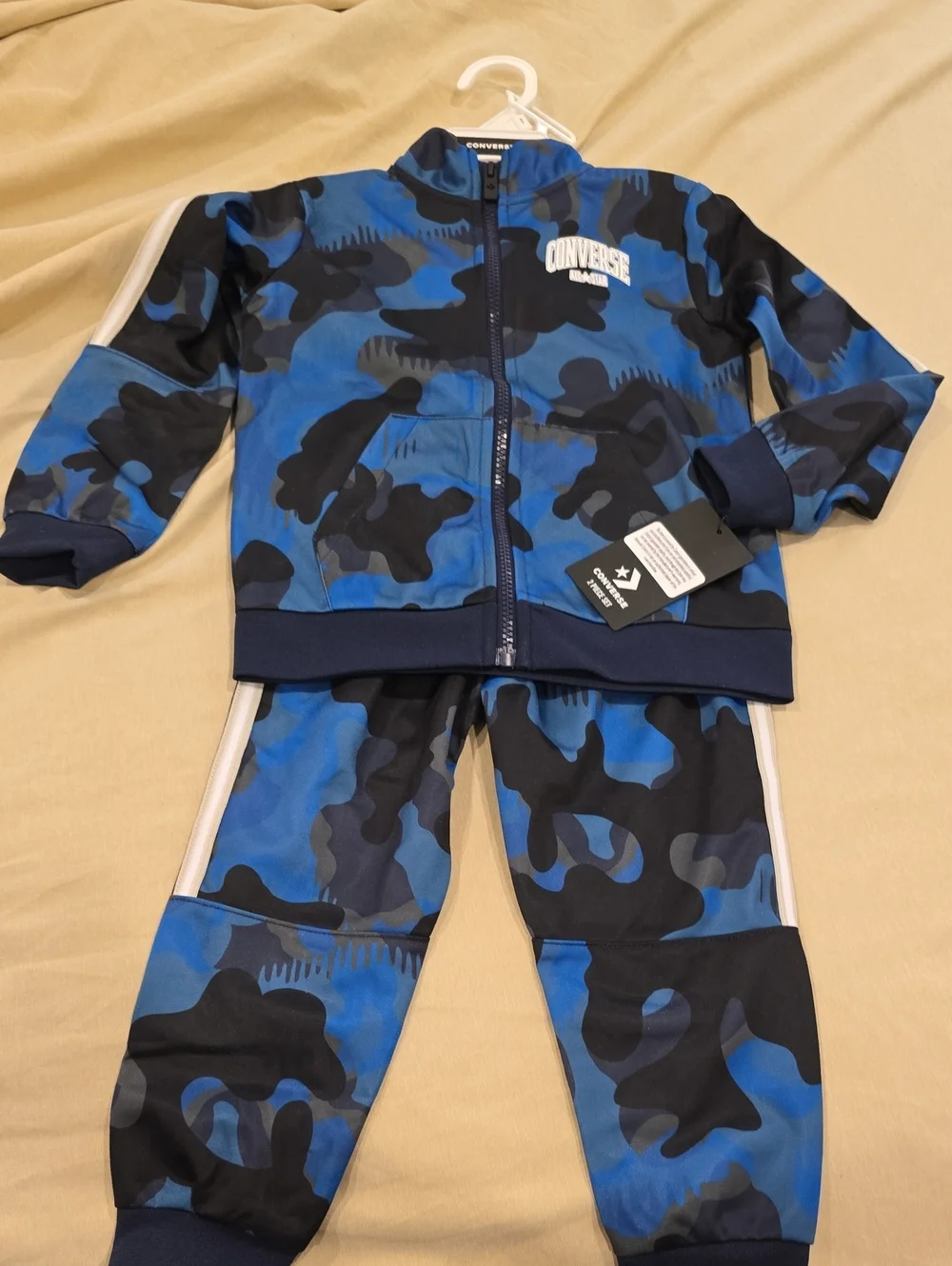 Converse Blue & Black Camo Track Pajama Set - Size 4T, NWT